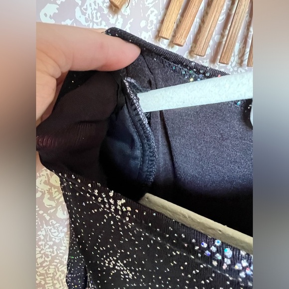 NWT Vintage 90s Y2K Casual Corner Sparkle Glitter Black Midi Cocktail Dress - Picture 9 of 9